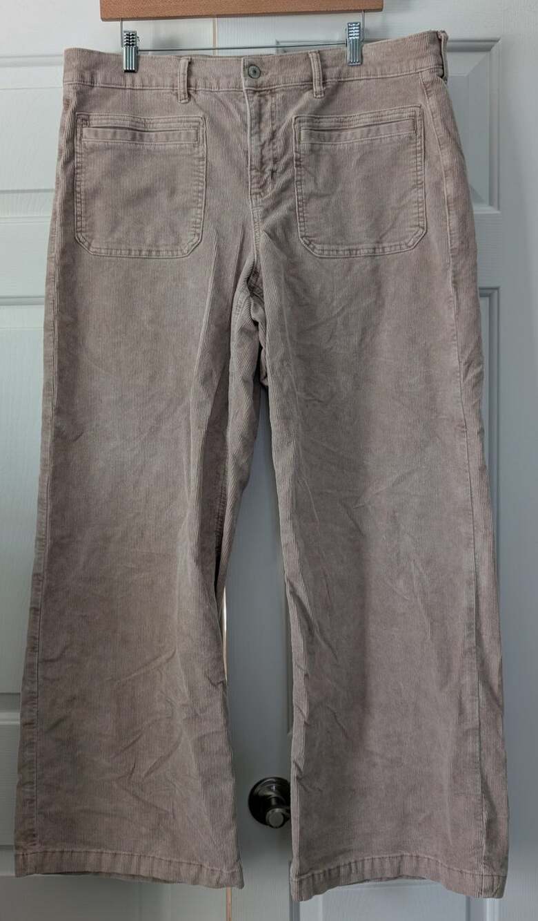 American Eagle Low Rise Baggy Wide Leg Corduroy Pants 16 LONG